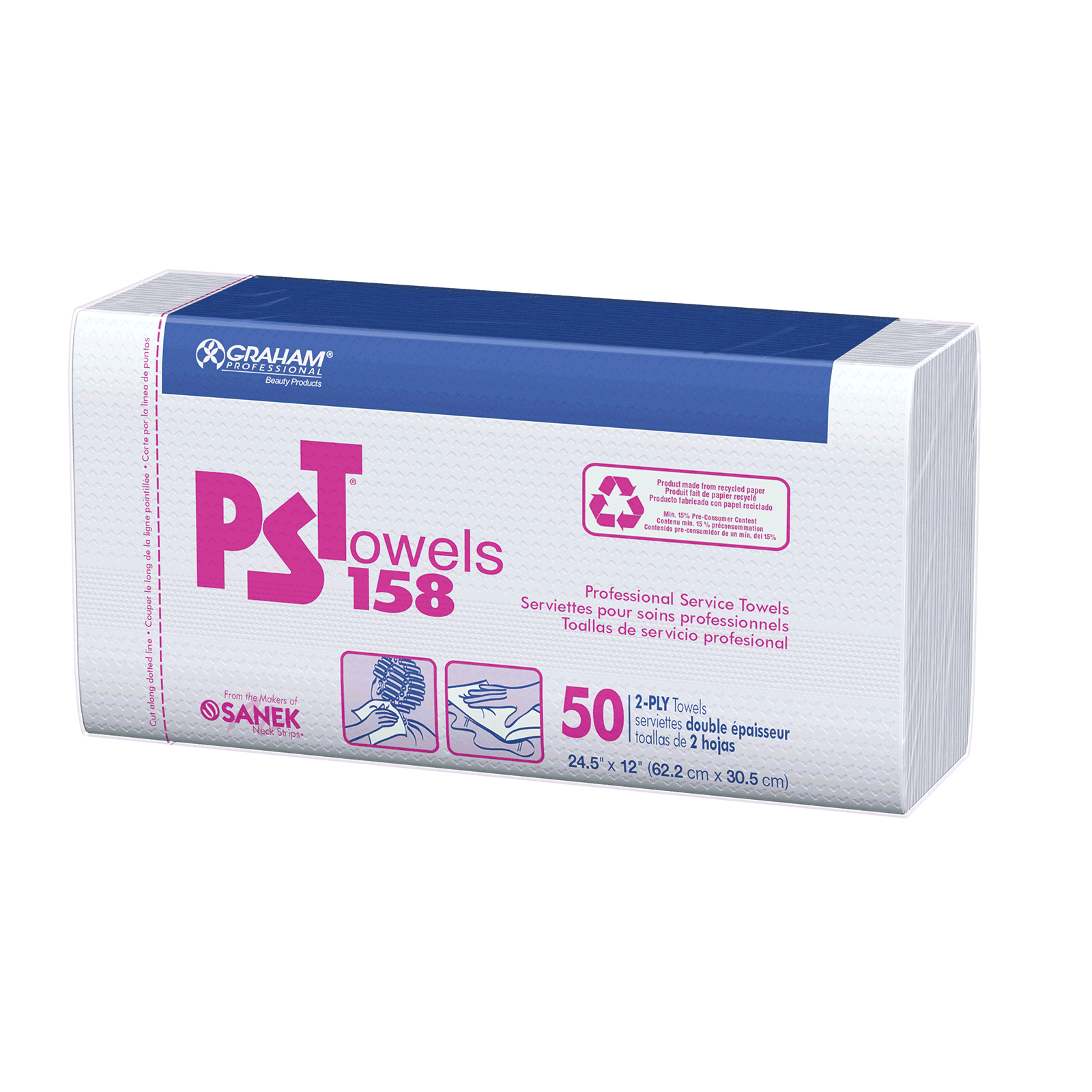 GRAHAM PST TOWELS #158 50 2-PLY TOWELS