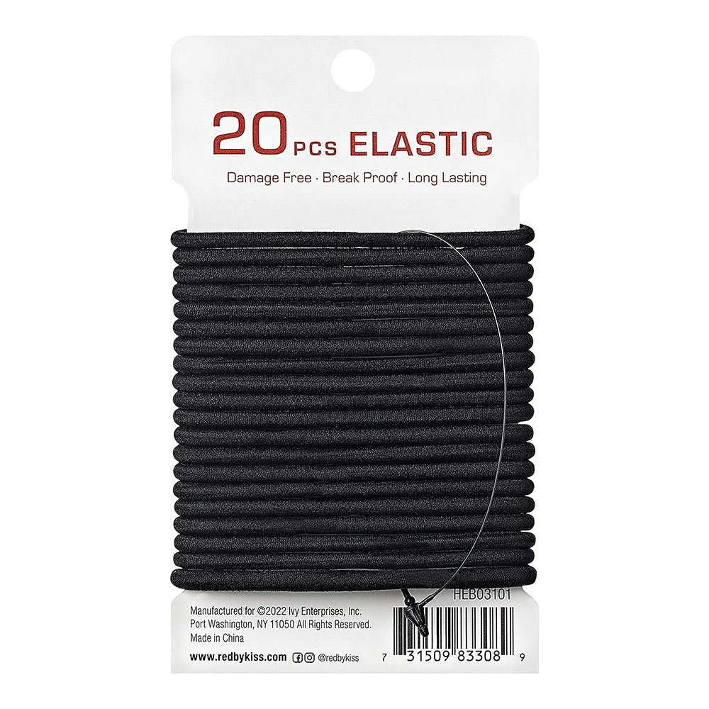 RED BY KISS ELASTIC HAIR BAND 5MM 14CT BLACK HEB01
