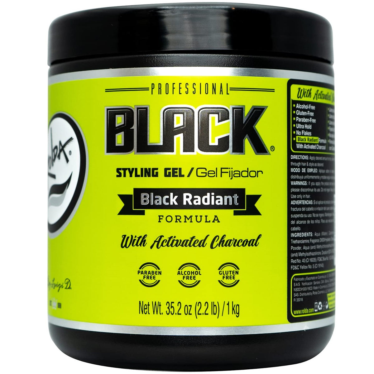 ROLDA BLACK STYLING GEL 35.2 OZ.