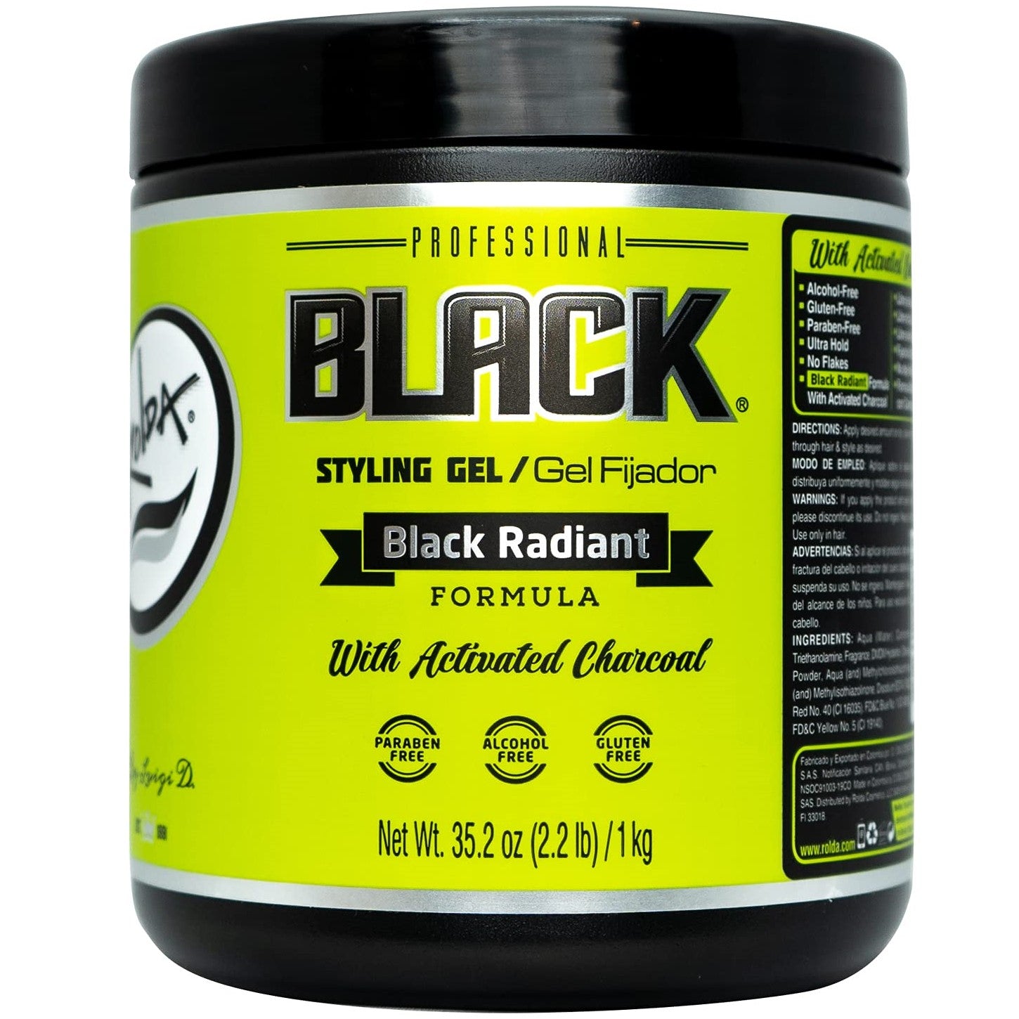 ROLDA BLACK STYLING GEL 35.2 OZ.