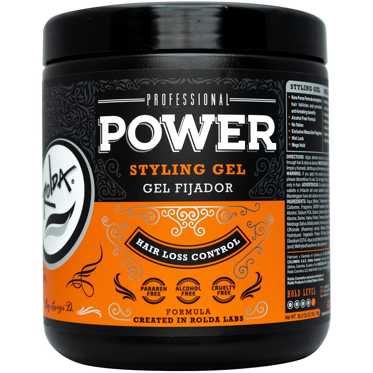 ROLDA POWER STYLING GEL 35.2 OZ.
