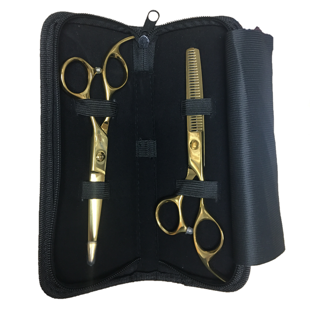 ROLDA SCISSORS & THINNING SHEARS SET GOLD 6" LEFT