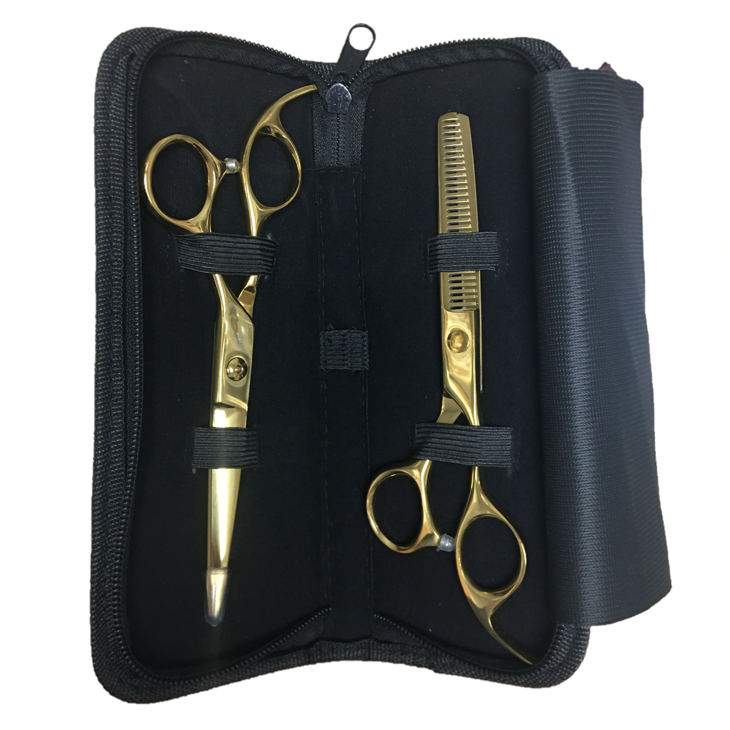 ROLDA SCISSORS & THINNING SHEARS SET GOLD 6" LEFT