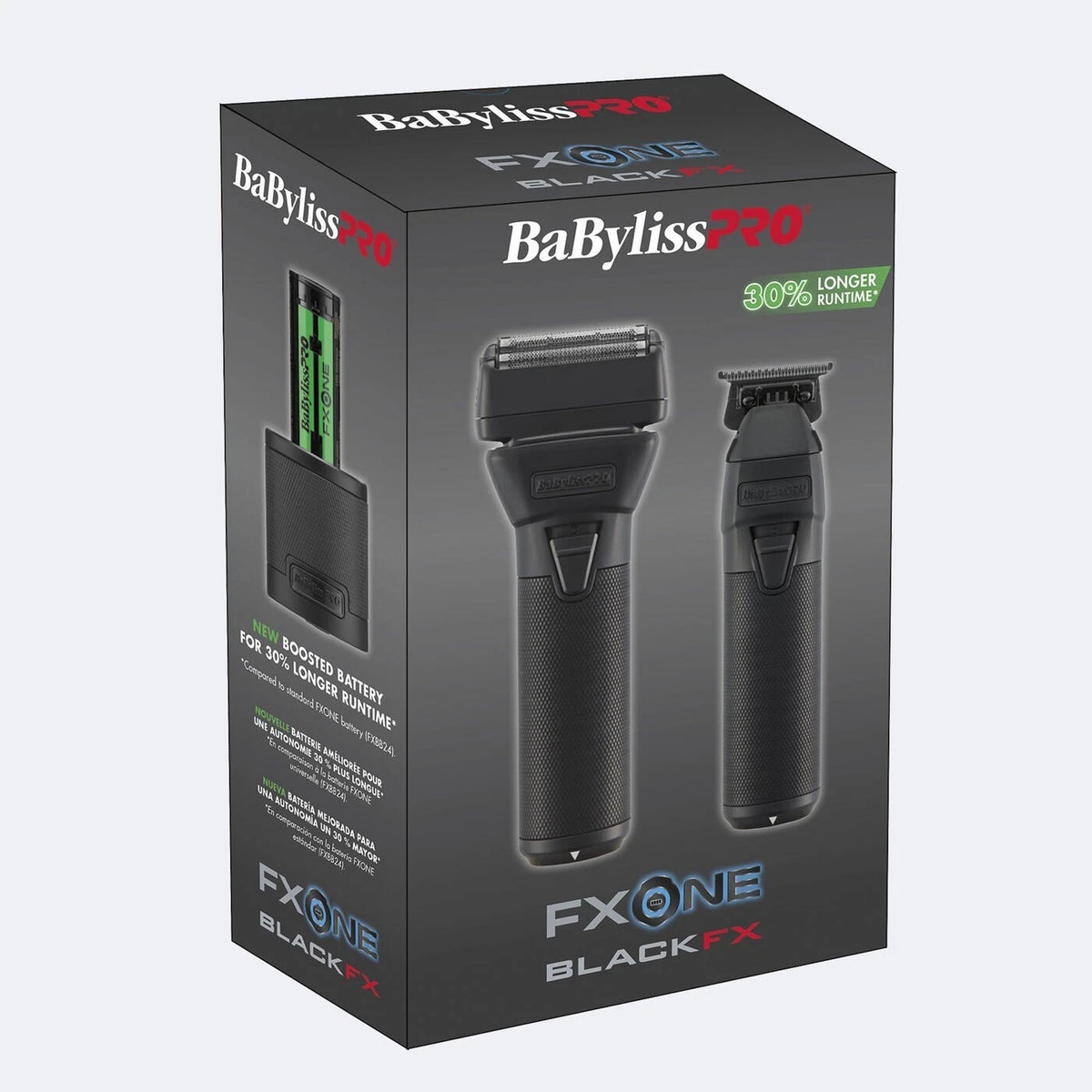 BabylissPro FXONE Matte Black Trimmer & Double Foil Shaver | FX1FSTMBPK