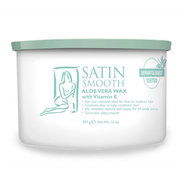 SATIN SMOOTH ALOE VERA WAX 14 OZ.