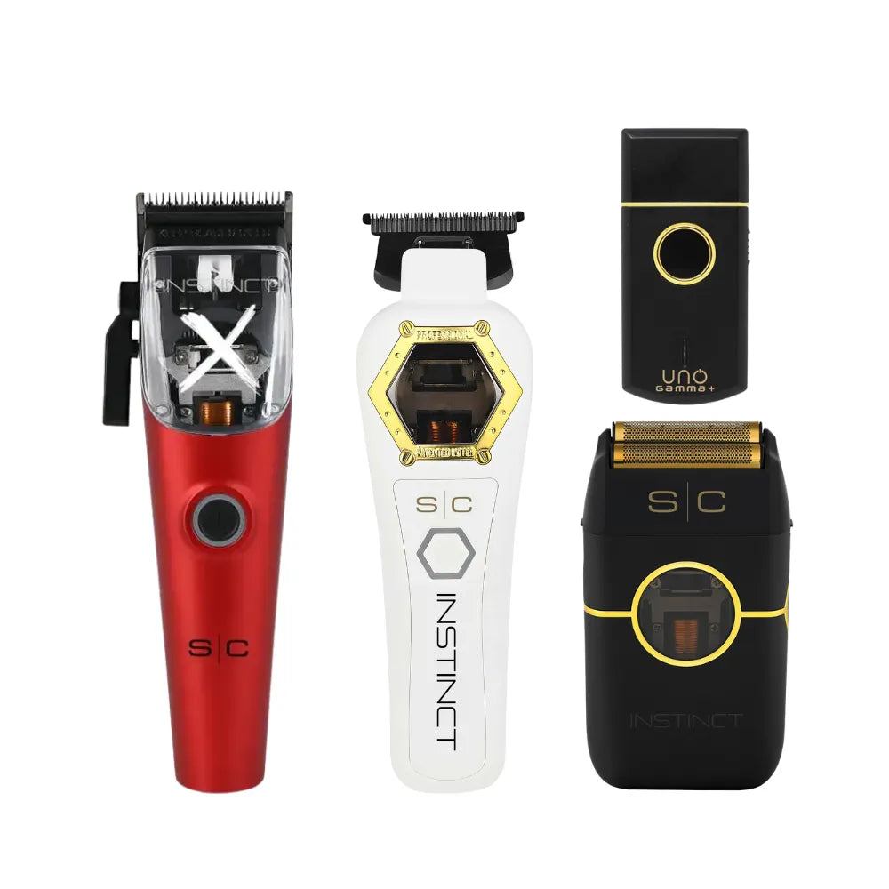 STYLECRAFT INSTINCT-X CLIPPER, INSTINCT METAL TRIMMER & FREE METAL SHAVER & UNO SHAVER