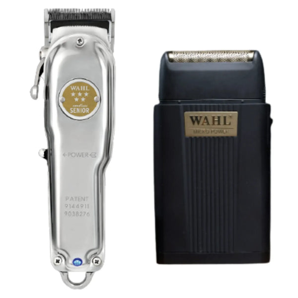 WAHL 5-STAR SENIOR CORDLESS METAL EDITION CLIPPER & MICRO SHAVER POWER | 3000112, 3027017